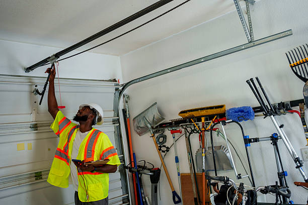 Professional Garage Door Roller Replacement technician working in Leisure Knoll, NJ